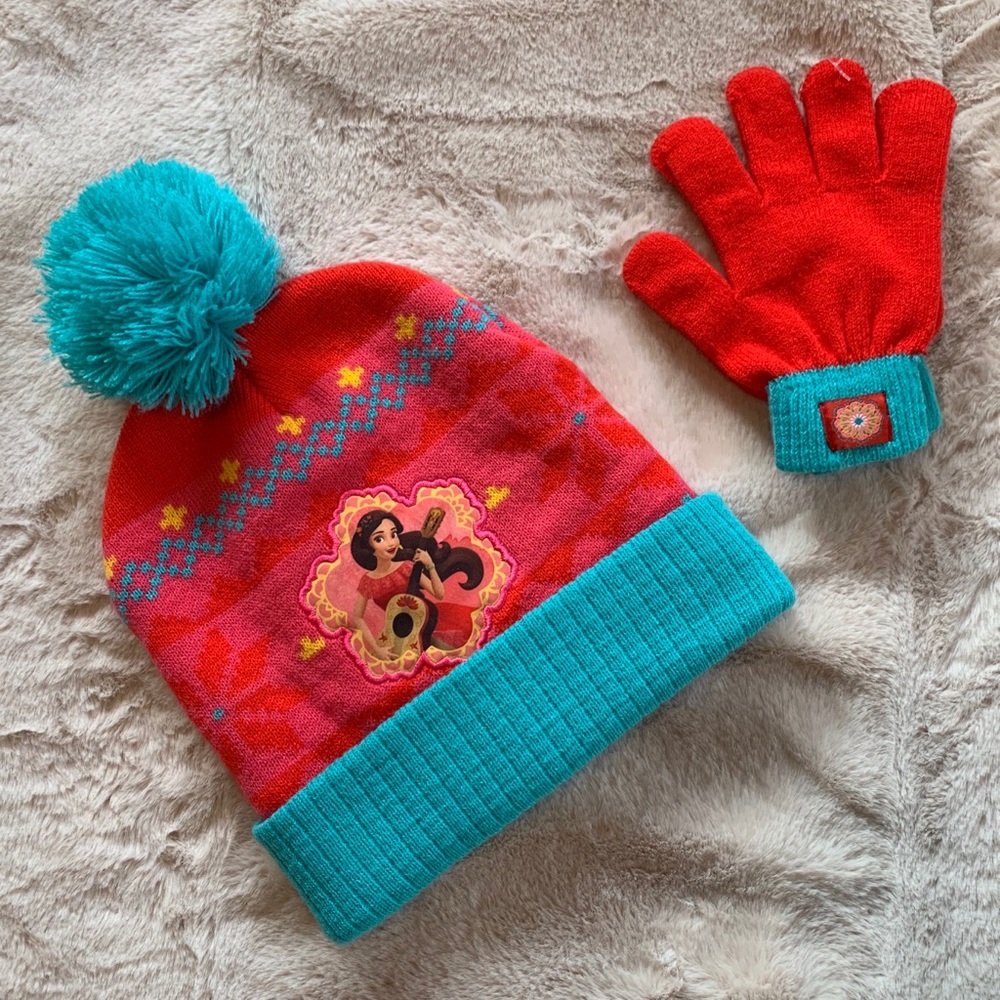 NWOT Kids “Elena of Avalor” Beanie & Glove Set